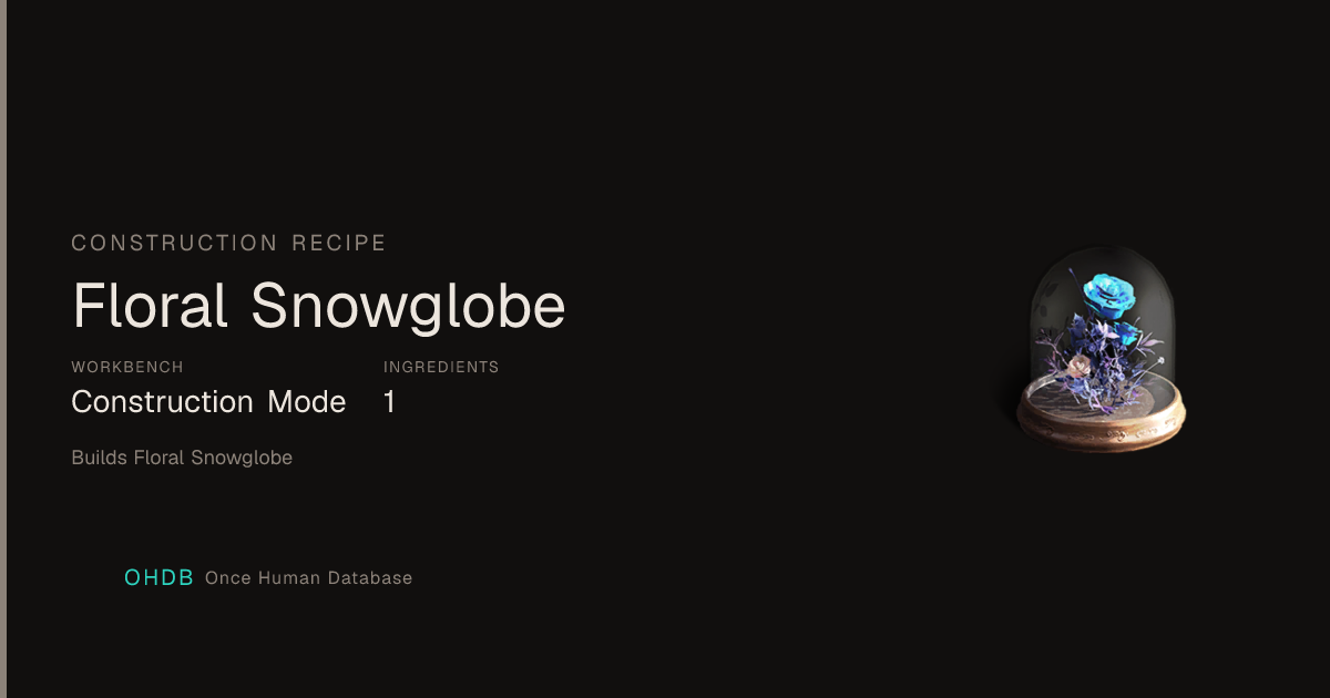 Floral Snowglobe