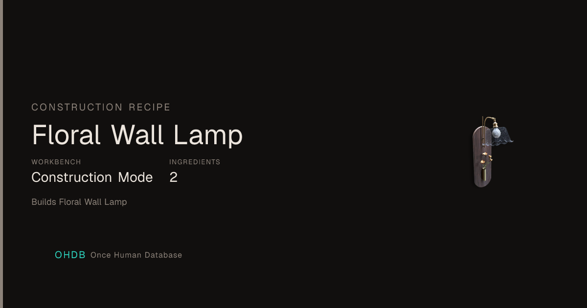 Floral Wall Lamp