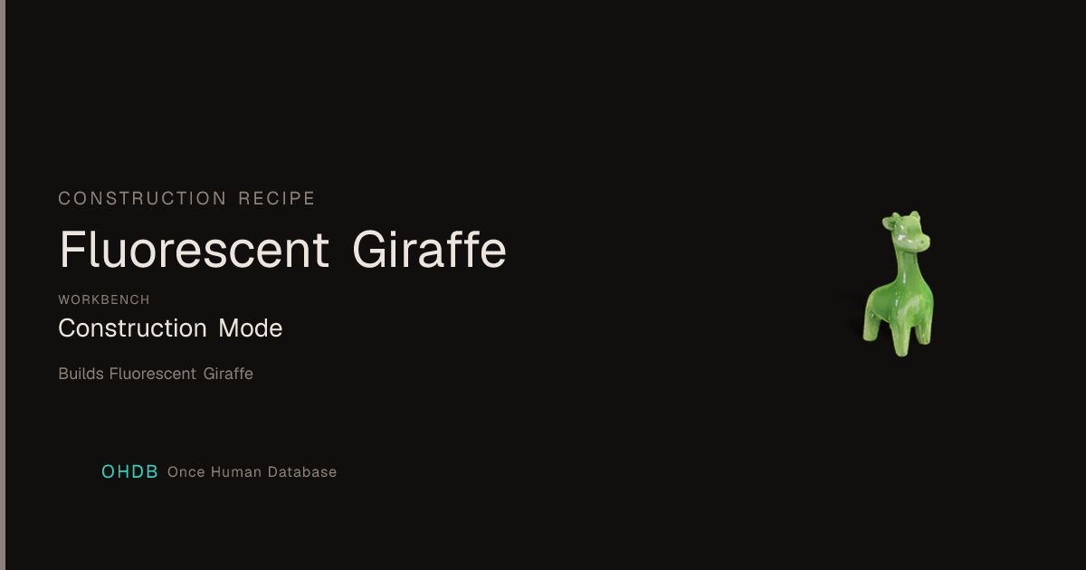 Fluorescent Giraffe