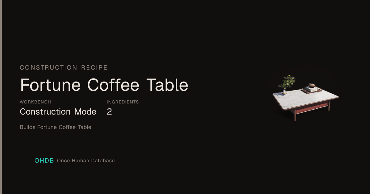 Fortune Coffee Table