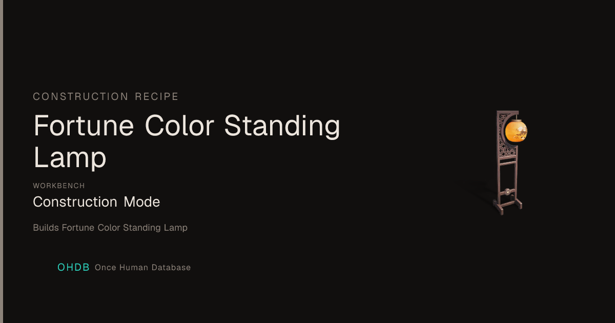 Fortune Color Standing Lamp