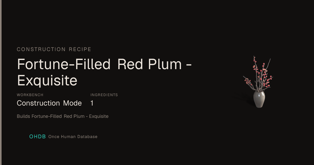 Fortune-Filled Red Plum - Exquisite
