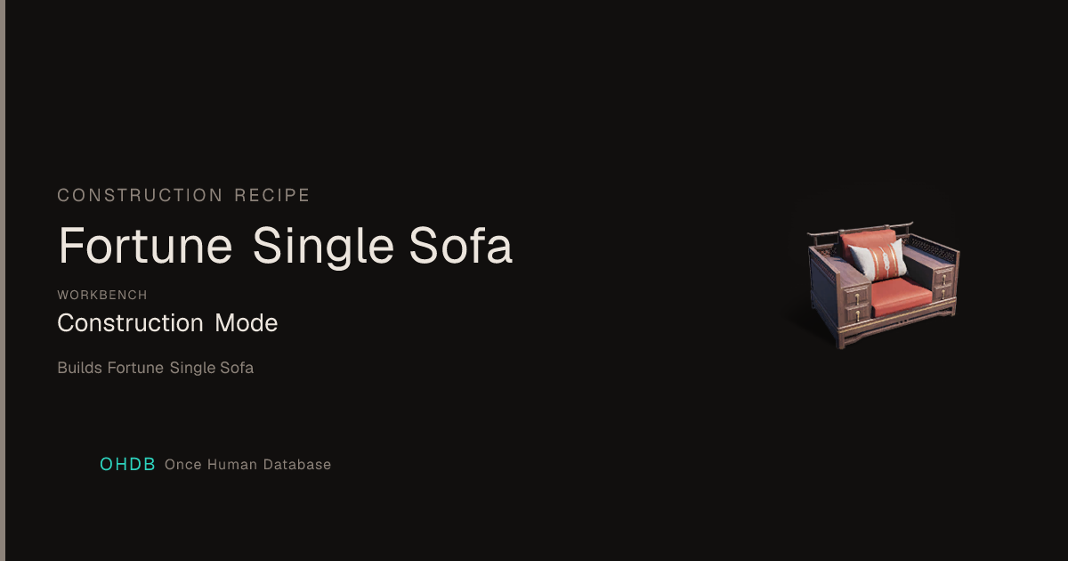 Fortune Single Sofa
