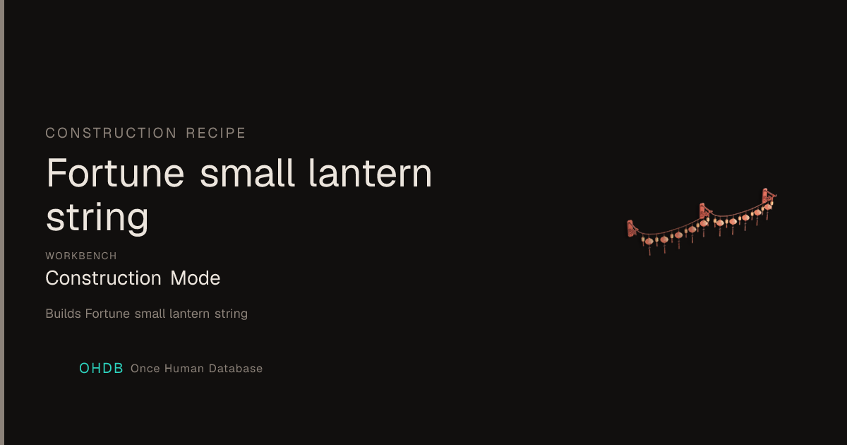 Fortune small lantern string