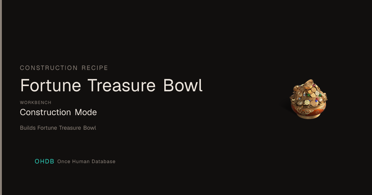 Fortune Treasure Bowl