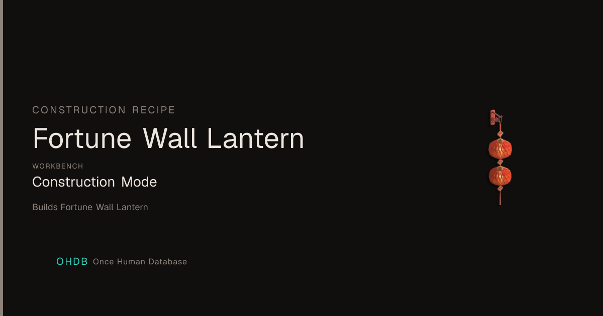 Fortune Wall Lantern