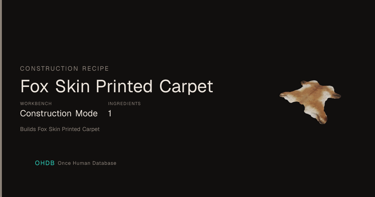 Fox Skin Printed Carpet