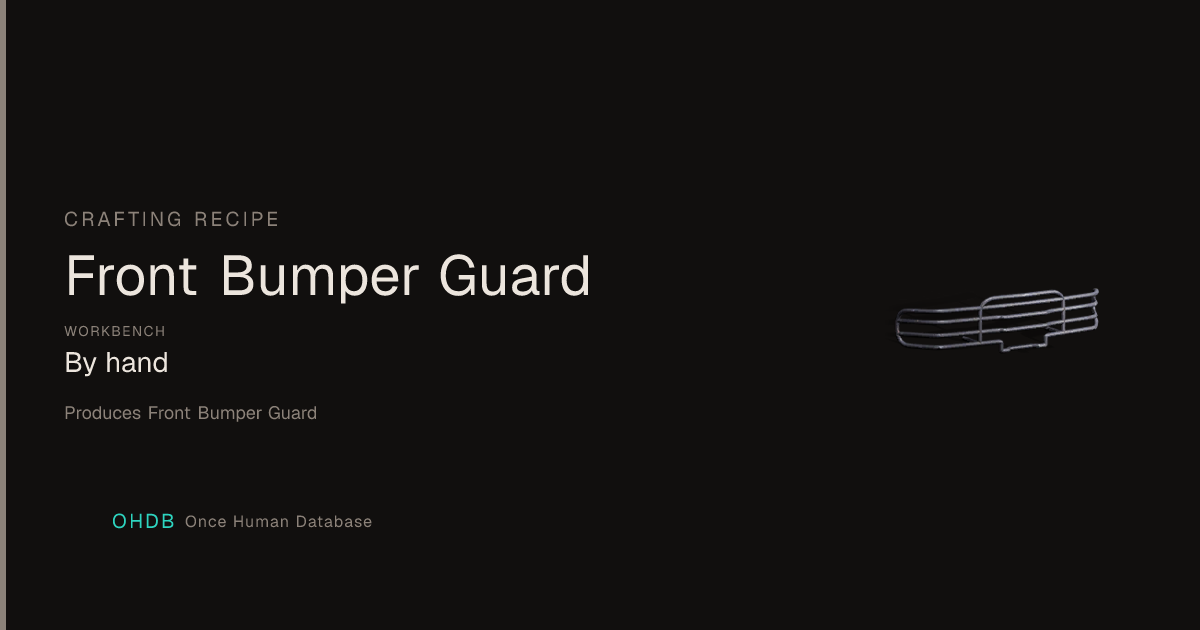 Front Bumper Guard