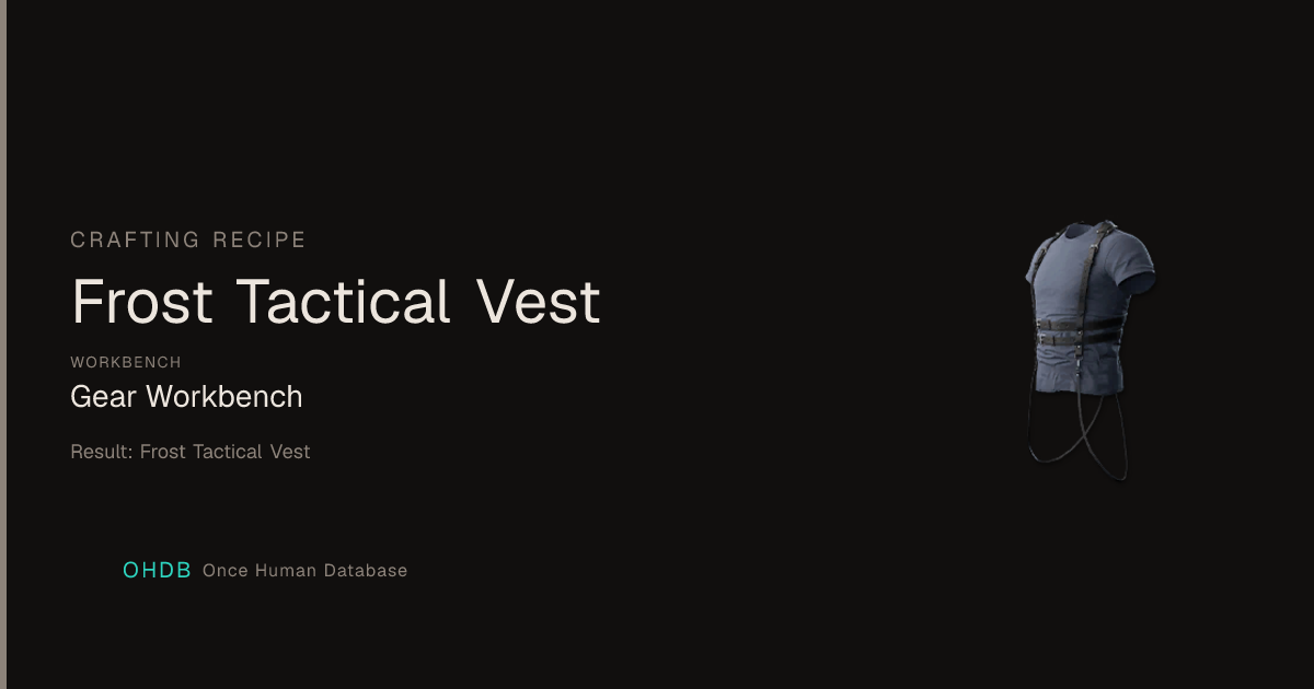 Frost Tactical Vest