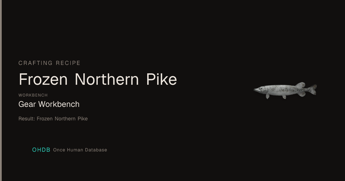 Frozen Northern Pike