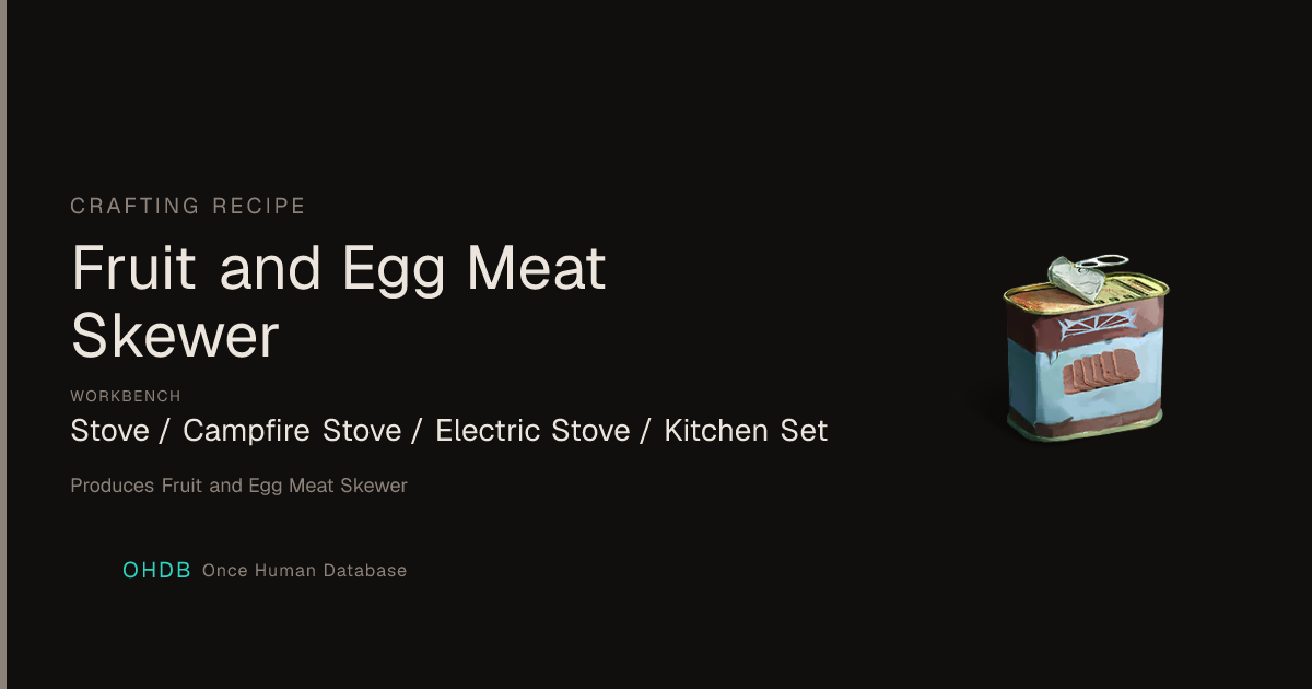 Fruit and Egg Meat Skewer