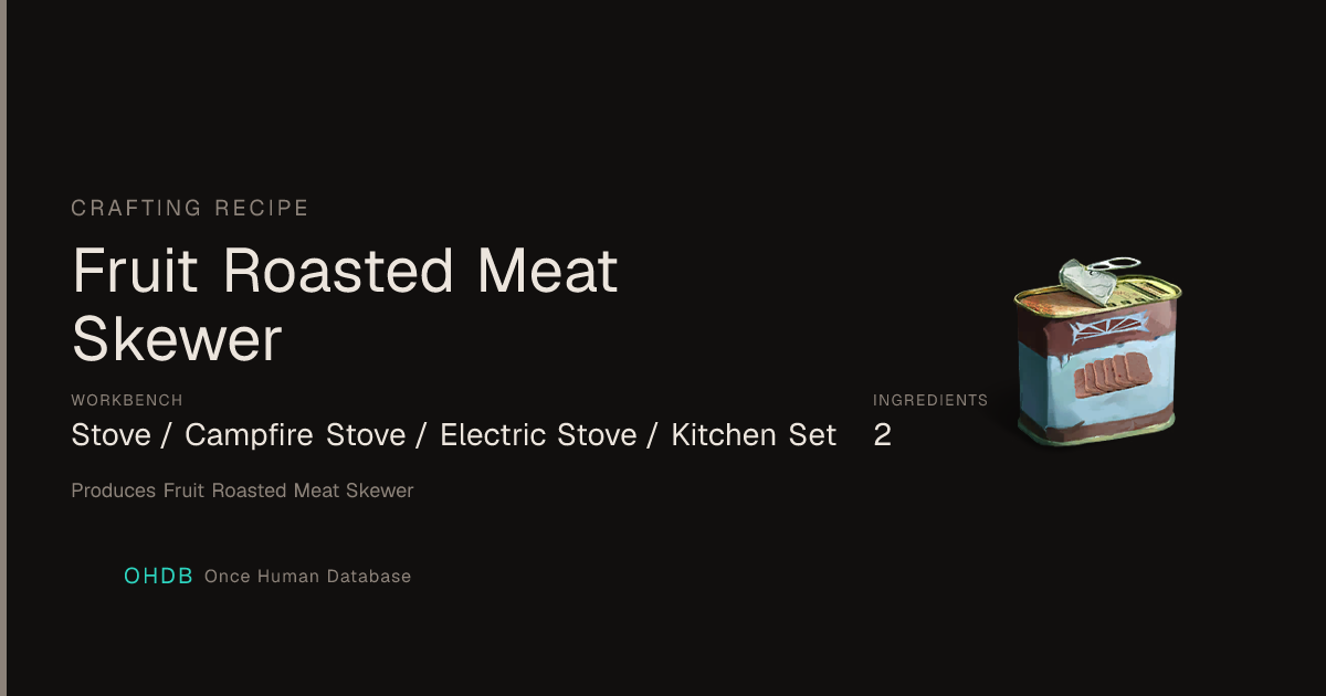 Fruit Roasted Meat Skewer
