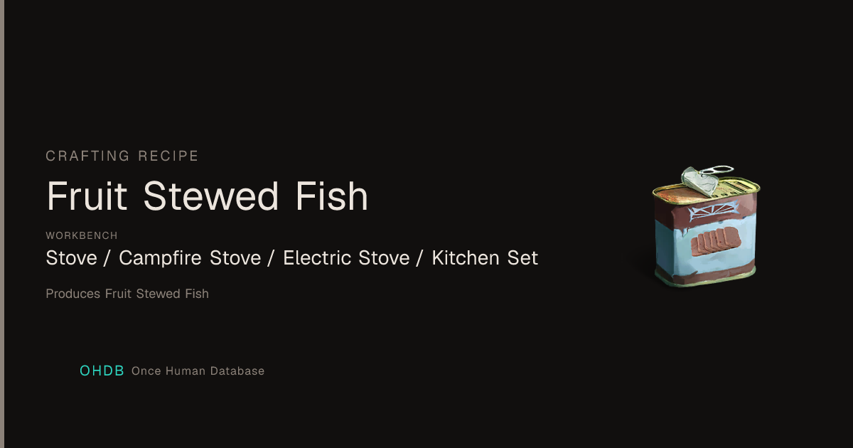 Fruit Stewed Fish