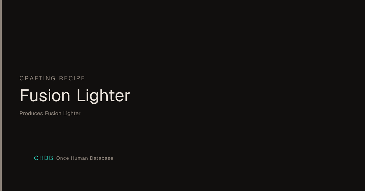 Fusion Lighter