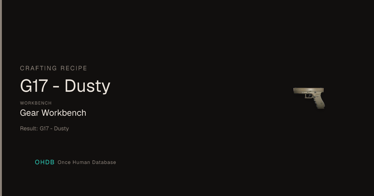 G17 - Dusty