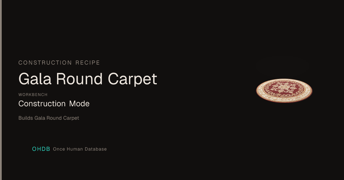 Gala Round Carpet
