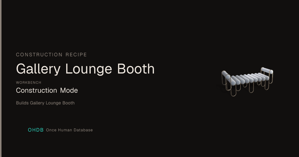 Gallery Lounge Booth