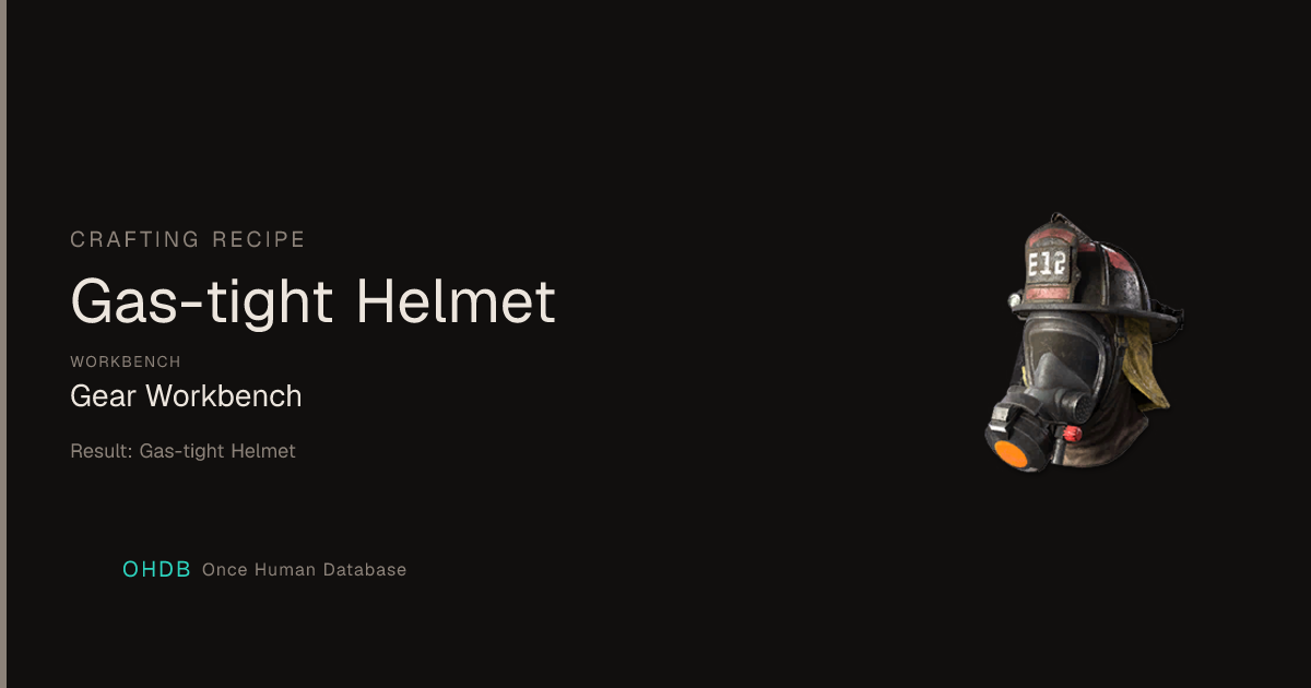 Gas-tight Helmet