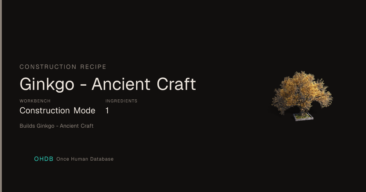 Ginkgo - Ancient Craft