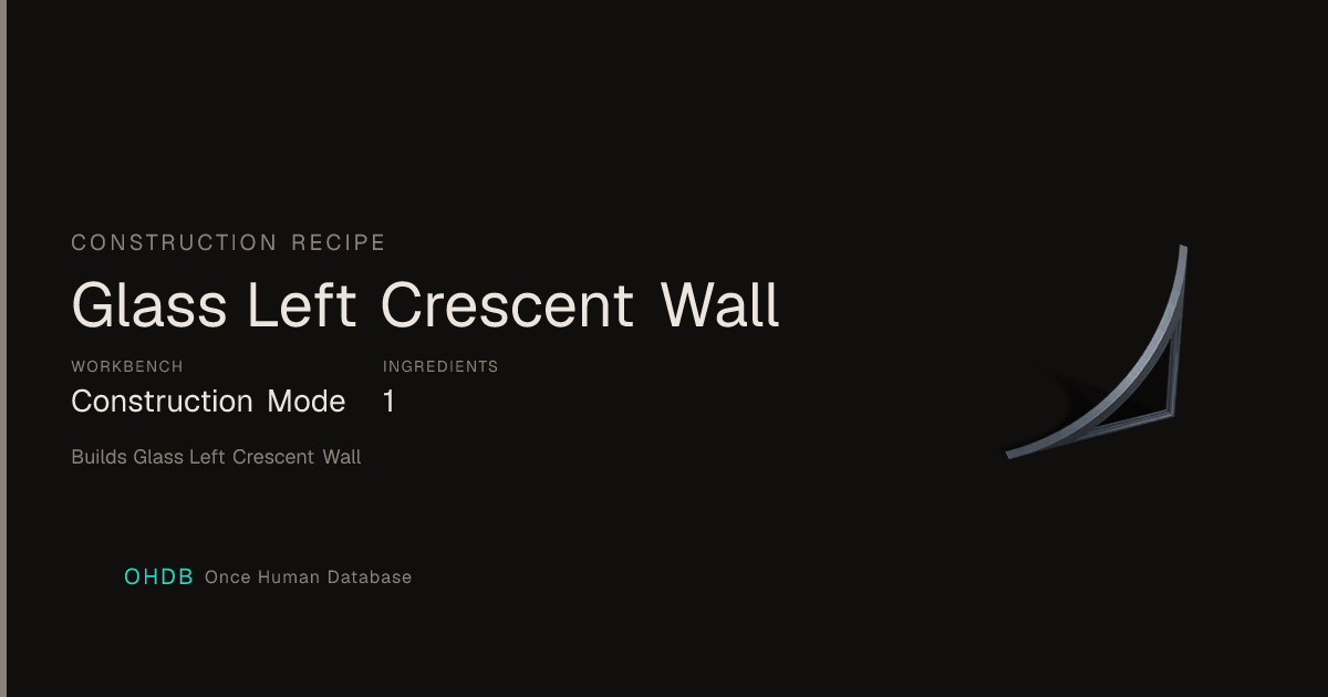 Glass Left Crescent Wall