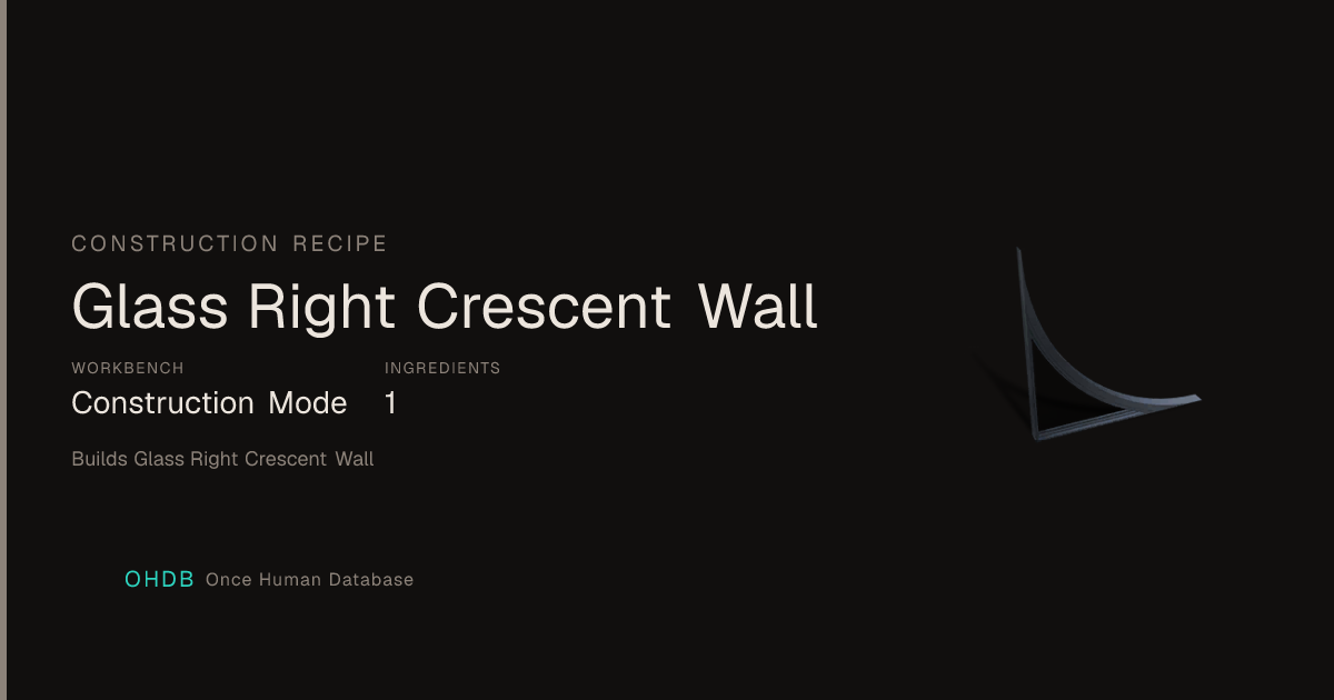 Glass Right Crescent Wall