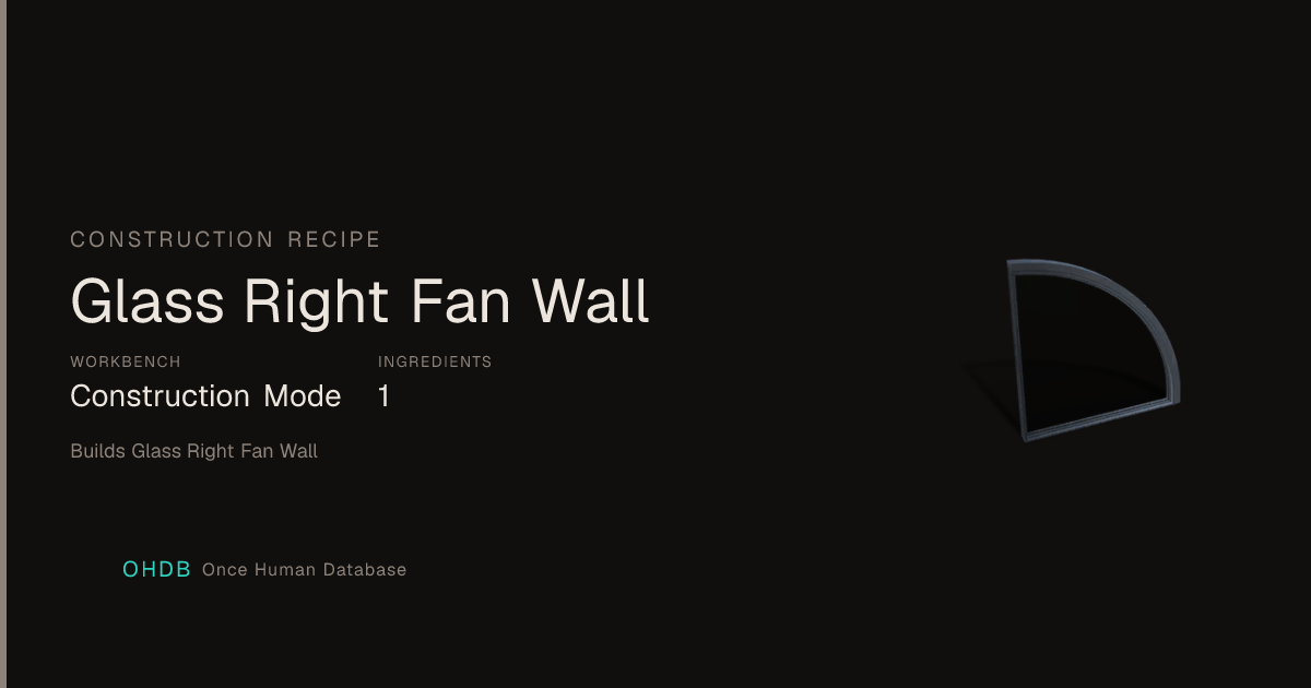 Glass Right Fan Wall
