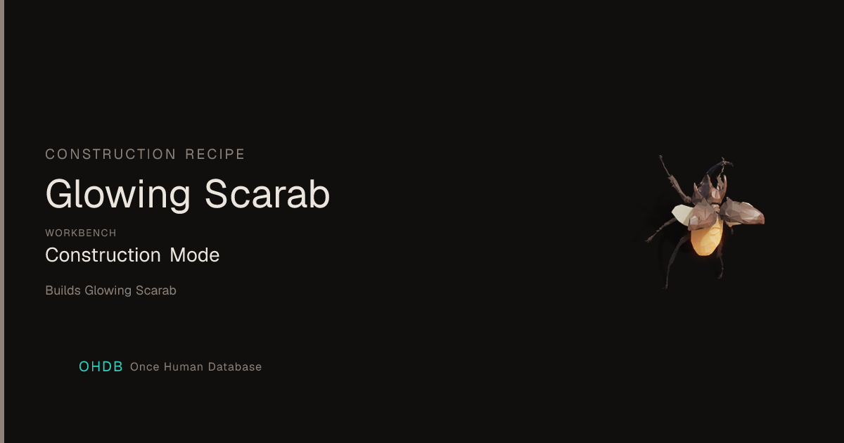 Glowing Scarab