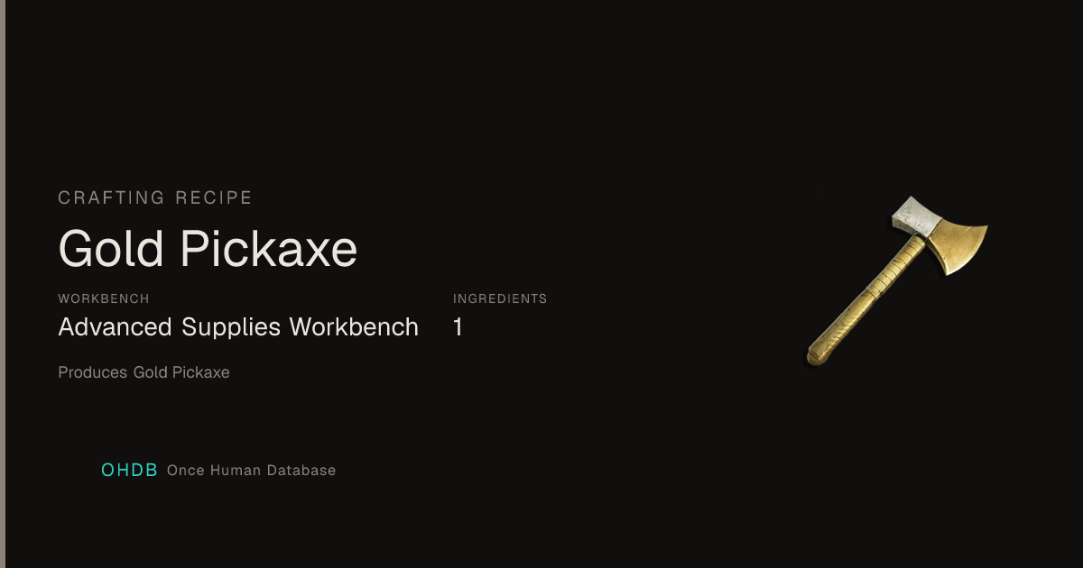 Gold Pickaxe