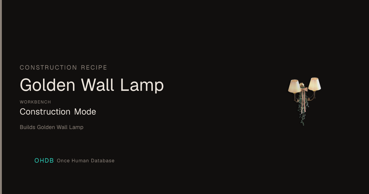 Golden Wall Lamp