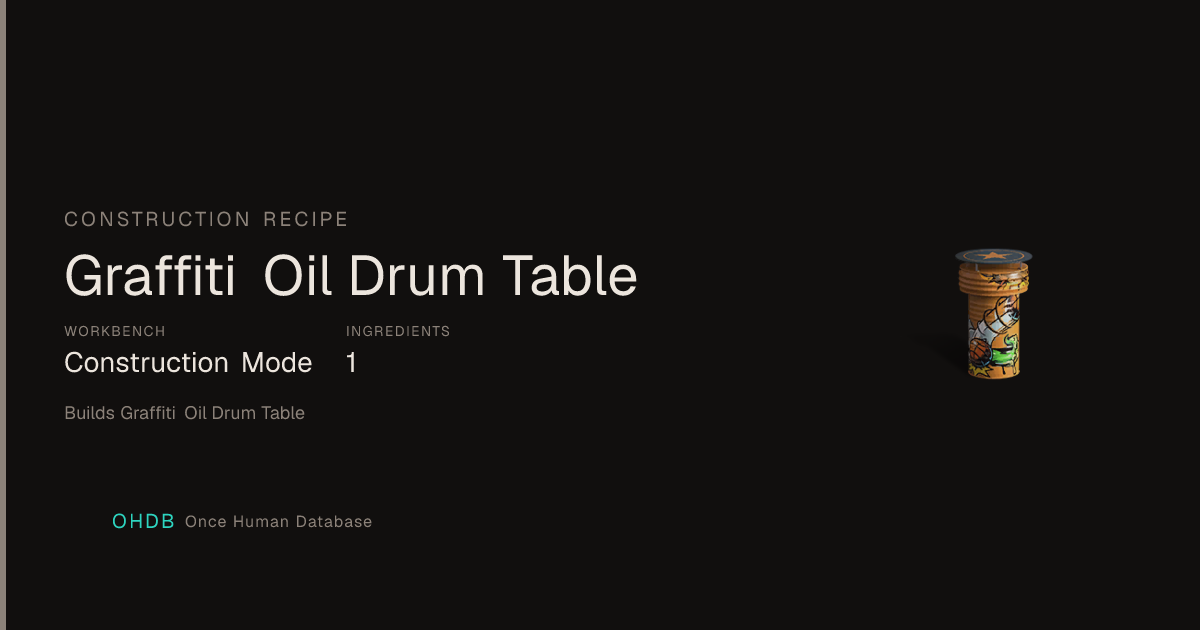 Graffiti Oil Drum Table