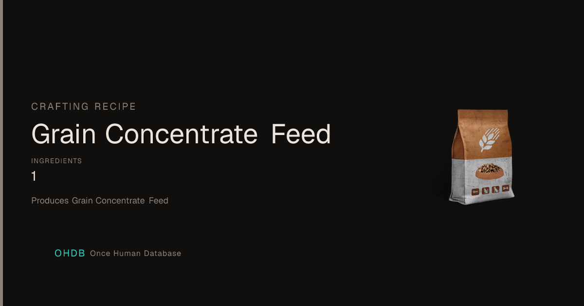 Grain Concentrate Feed