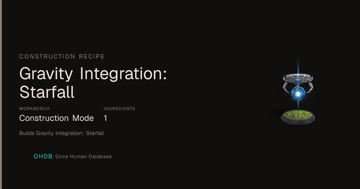 Gravity Integration: Starfall