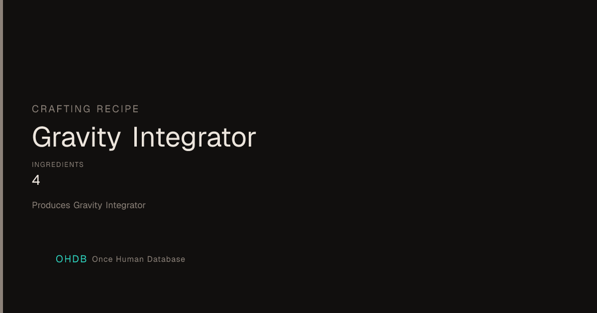 Gravity Integrator