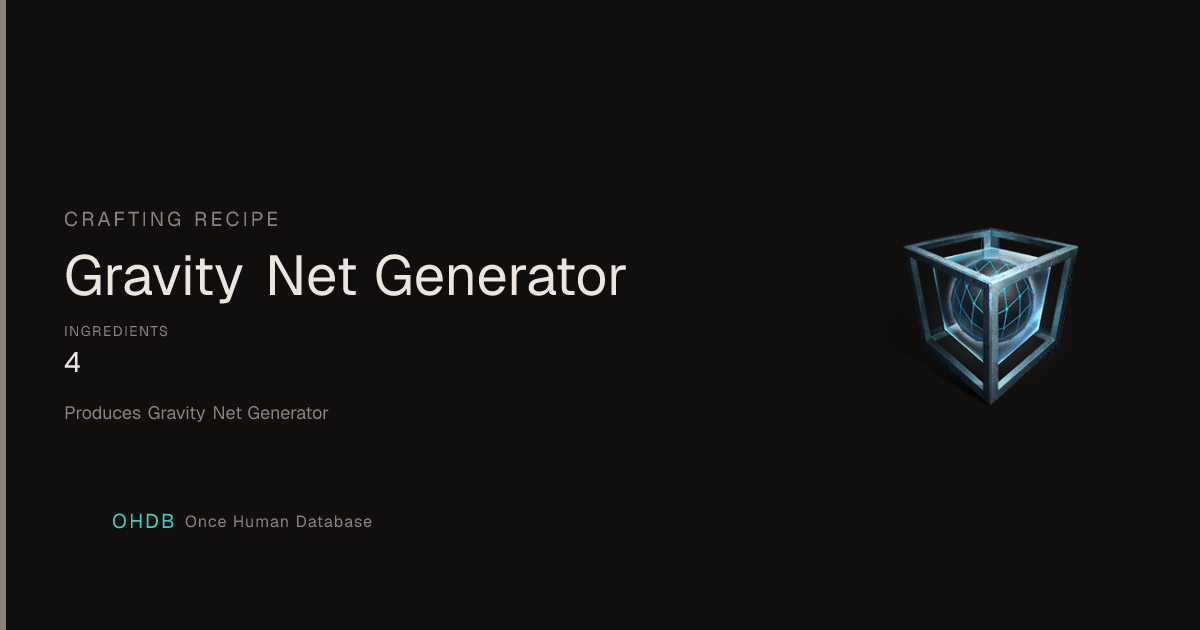 Gravity Net Generator