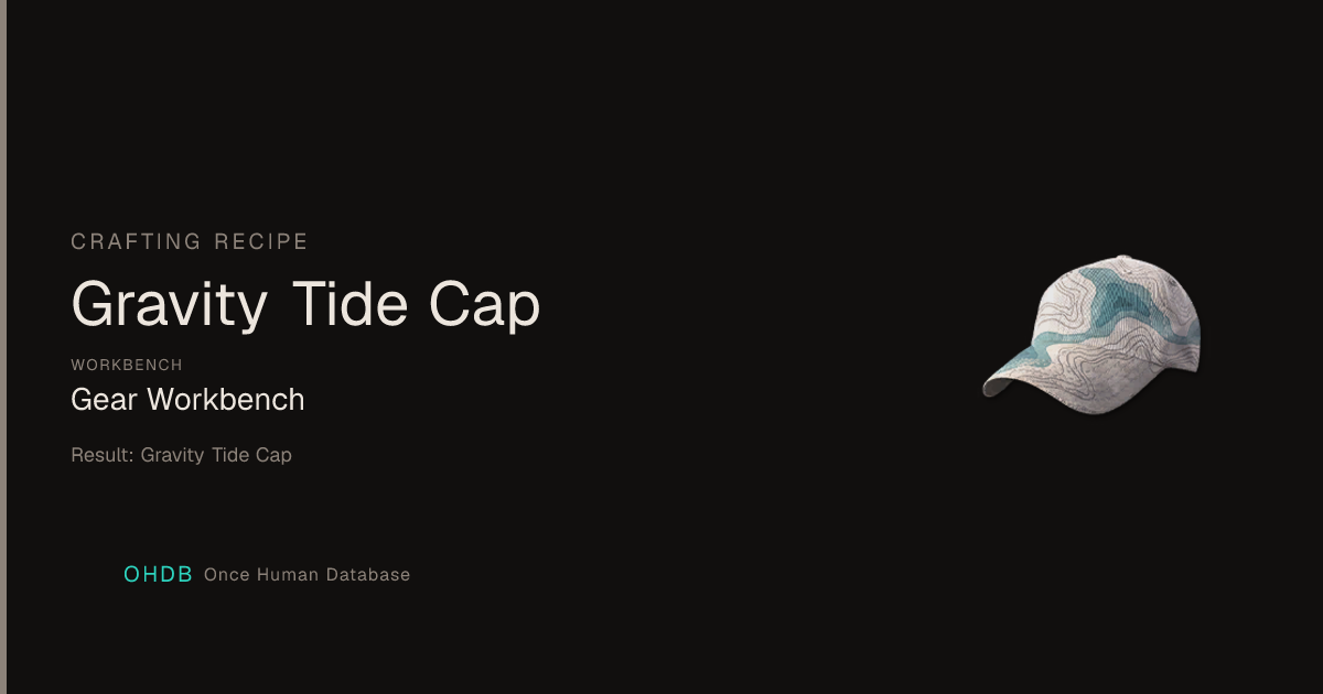 Gravity Tide Cap
