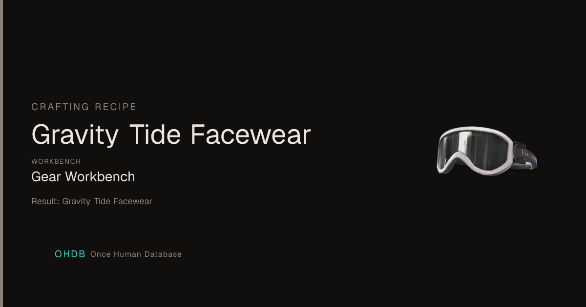 Gravity Tide Facewear