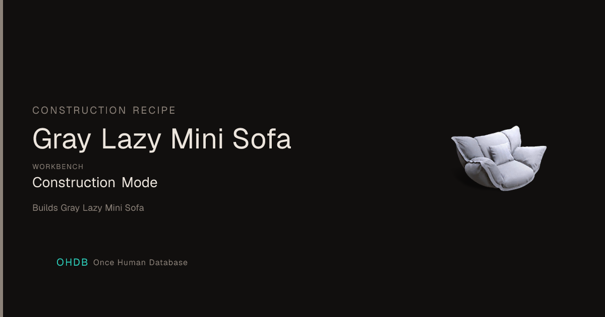 Gray Lazy Mini Sofa