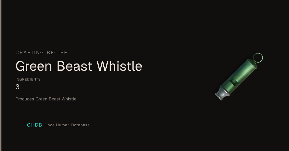 Green Beast Whistle