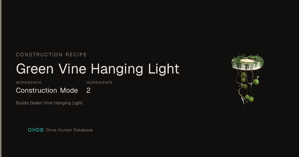 Green Vine Hanging Light