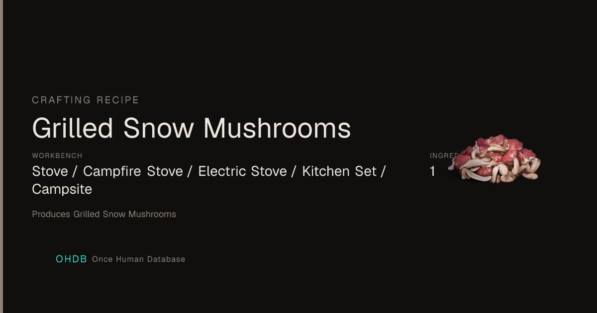 Grilled Snow Mushrooms