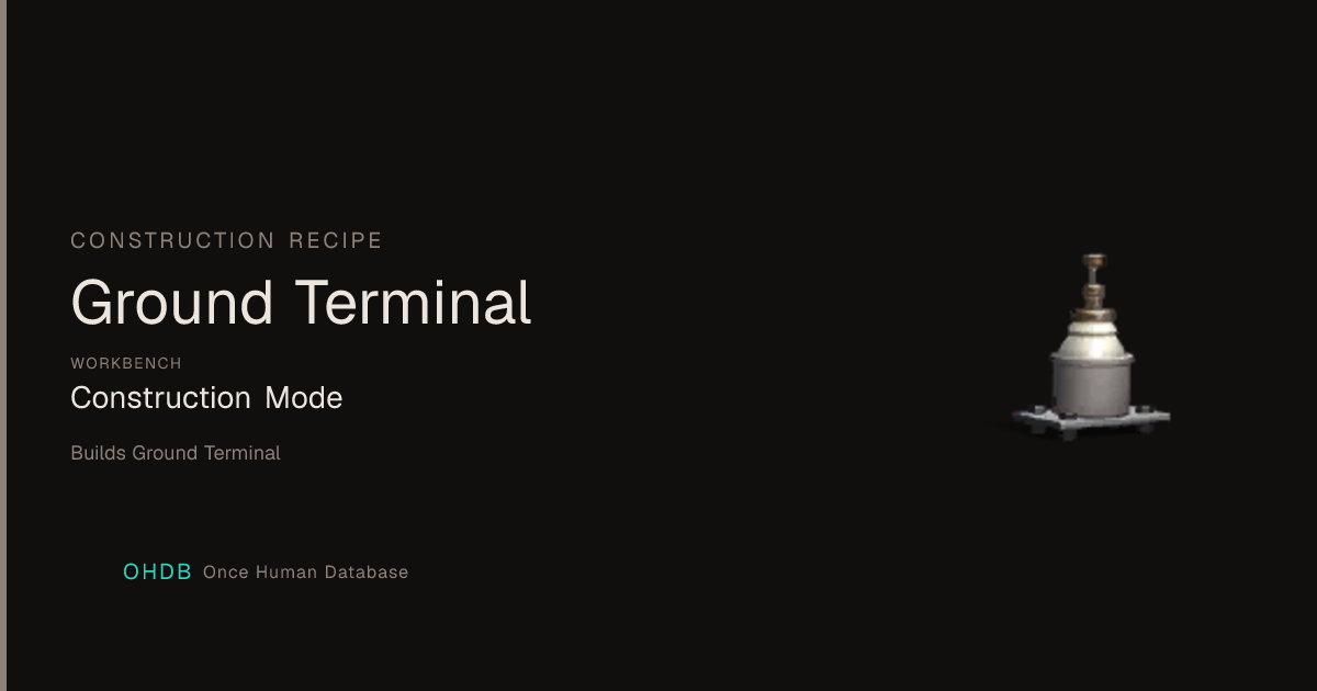 Ground Terminal