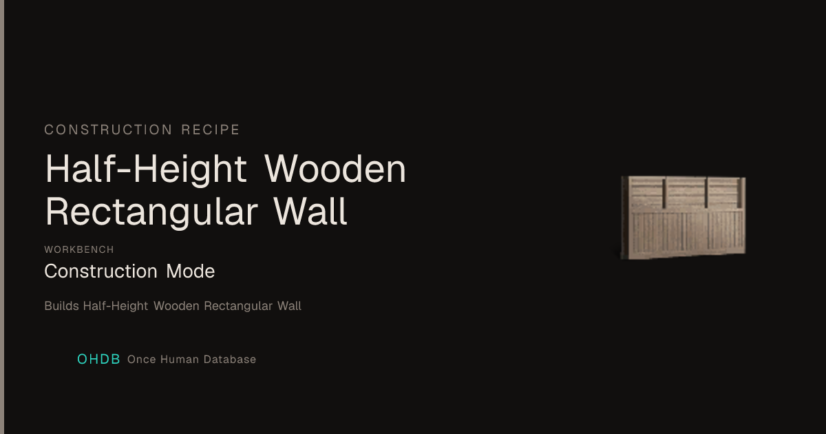 Half-Height Wooden Rectangular Wall