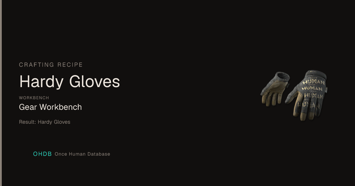 Hardy Gloves