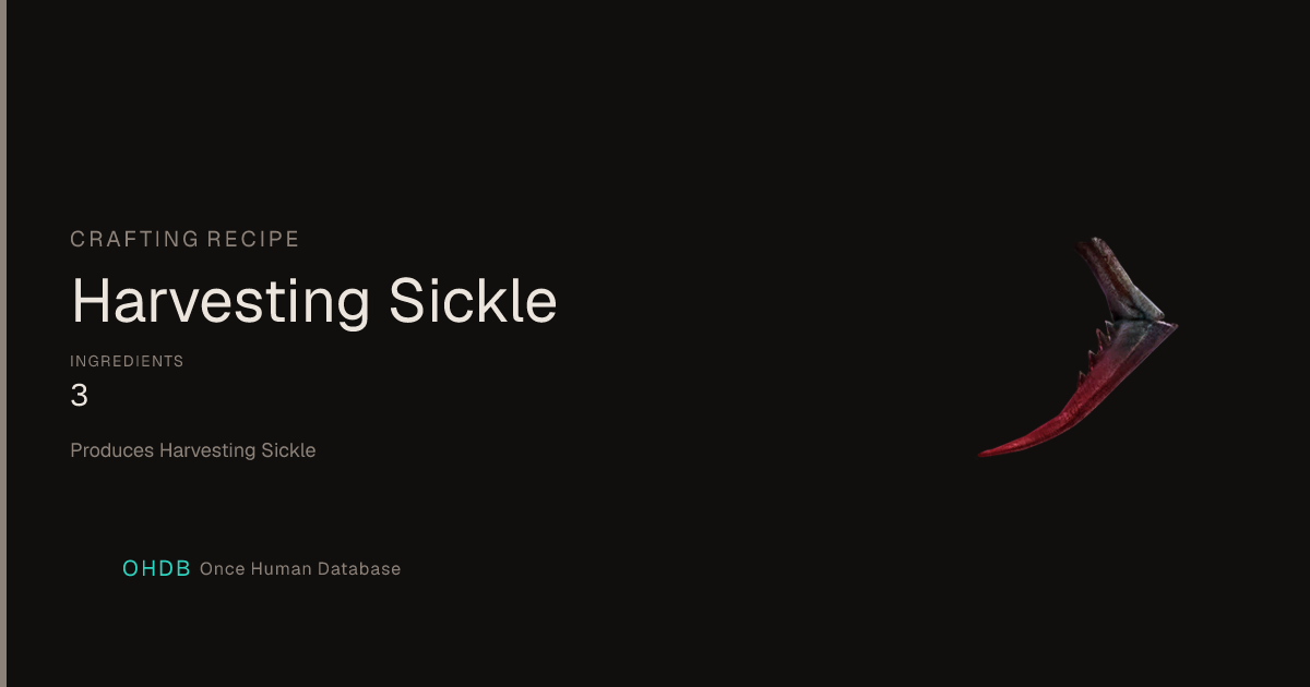Harvesting Sickle