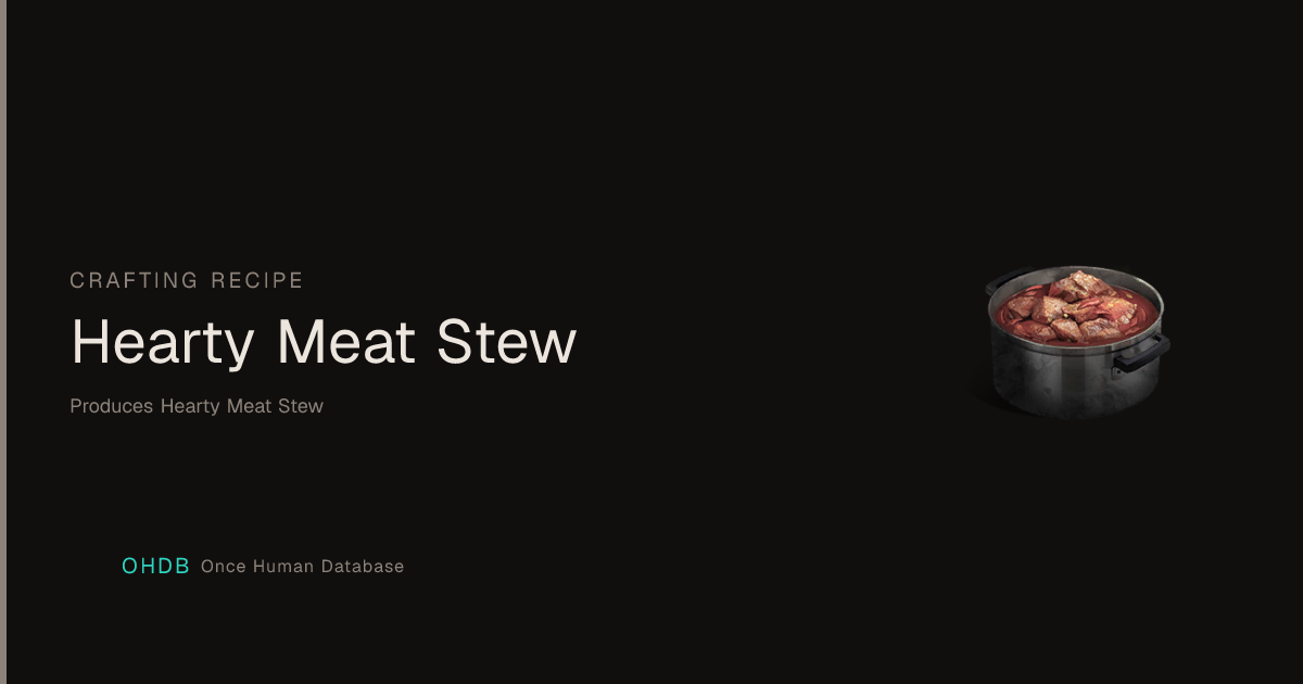 Hearty Meat Stew