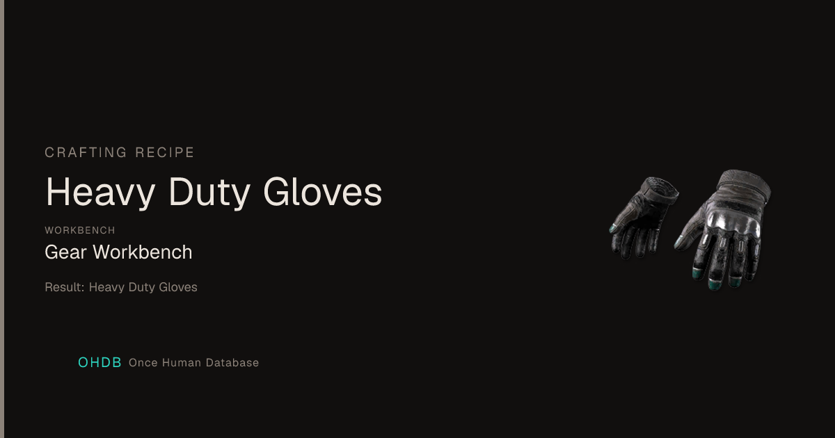 Heavy Duty Gloves