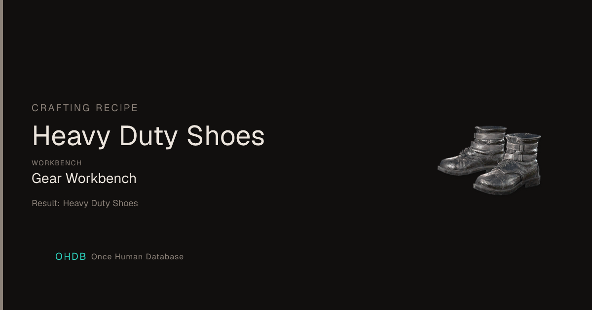 Heavy Duty Shoes