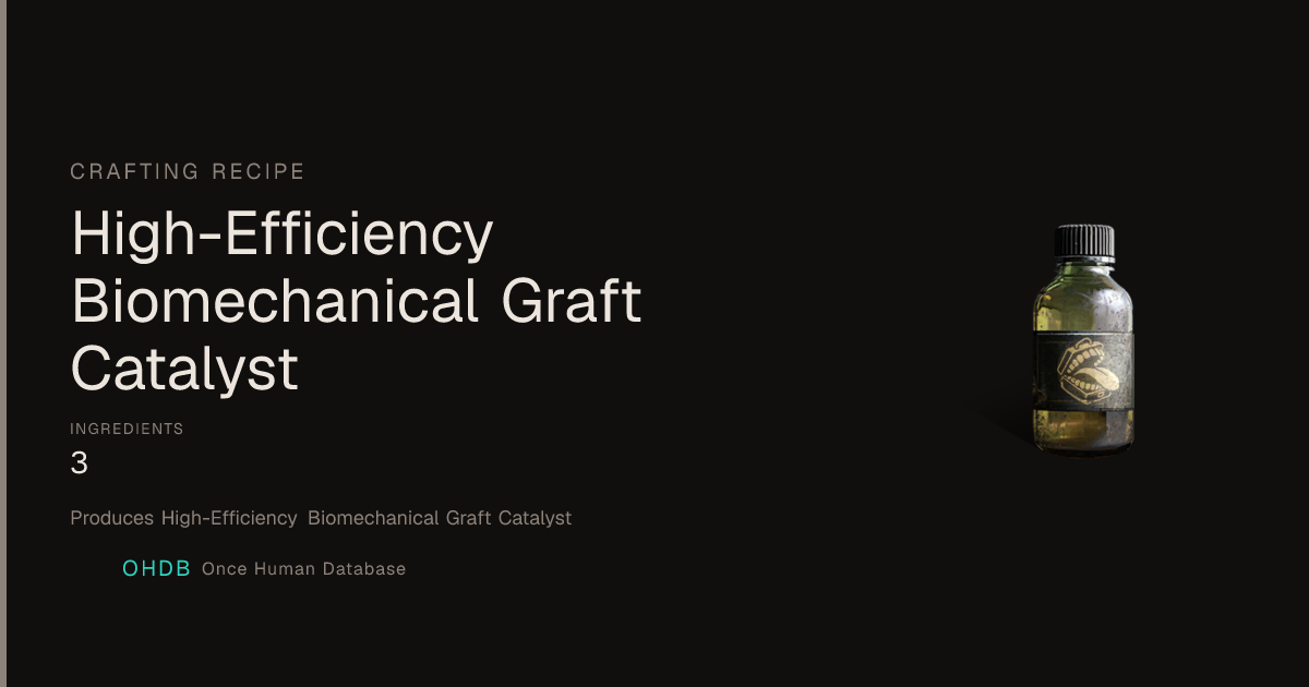 High-Efficiency Biomechanical Graft Catalyst