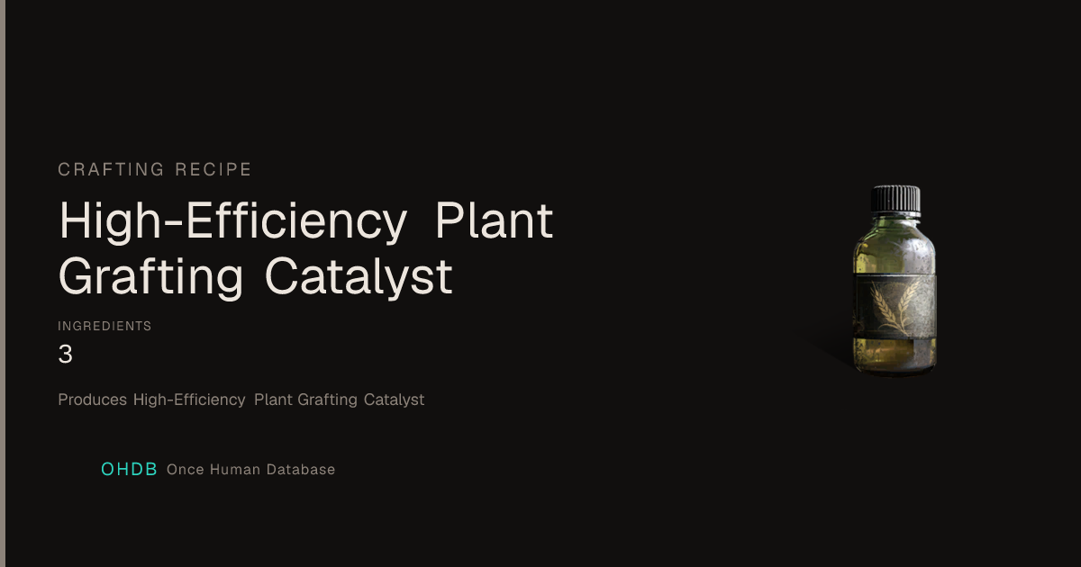 High-Efficiency Plant Grafting Catalyst