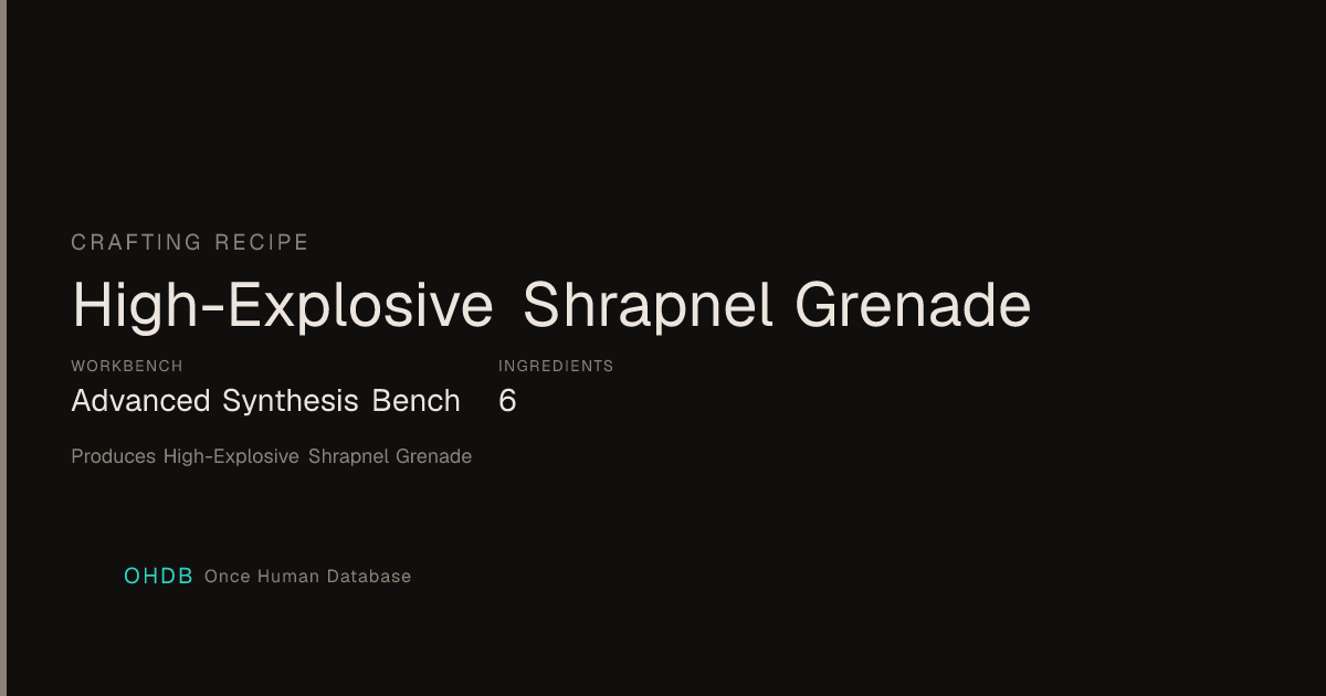 High-Explosive Shrapnel Grenade